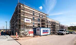zenz massivhaus wohnungsbau baustelle in trier